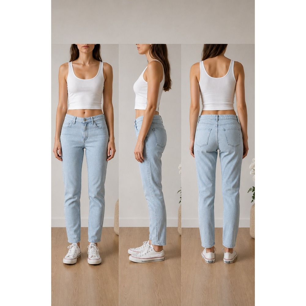 Cotelac Hickory Striped Clean Girl Denim Jeans Euro Summer Size 0 28x28 Cotton